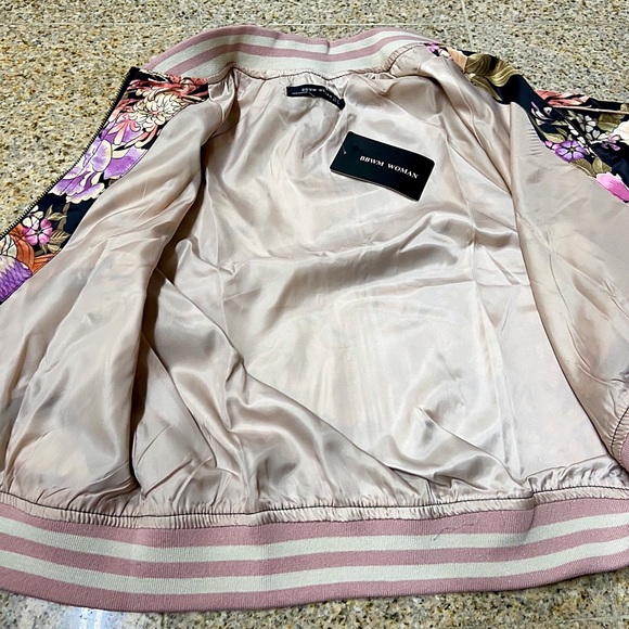 🎉Bohemian Floral Print Bomber Jacket - Picture 5 of 8